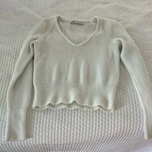 Zara white sweater